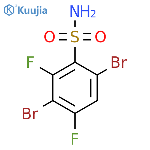 3,6-Dibromo-2,4-difluorobenzenesulfonamide structure