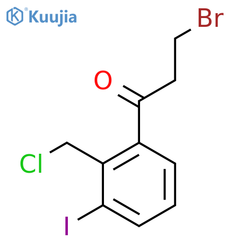 3-Bromo-1-(2-(chloromethyl)-3-iodophenyl)propan-1-one structure
