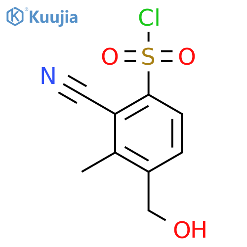 2-Cyano-4-hydroxymethyl-3-methylbenzenesulfonyl chloride structure