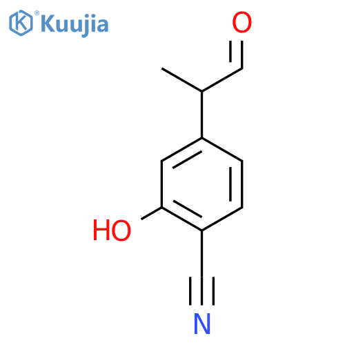 4-Cyano-3-hydroxyphenylpropanal structure