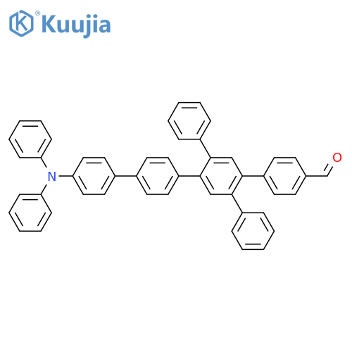 [1,1':4',1'':4'',1'''-Quaterphenyl]-4-carboxaldehyde, 4'''-(diphenylamino)-2',5'-diphenyl- structure