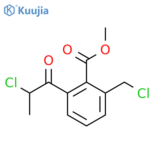Methyl 2-(chloromethyl)-6-(2-chloropropanoyl)benzoate structure