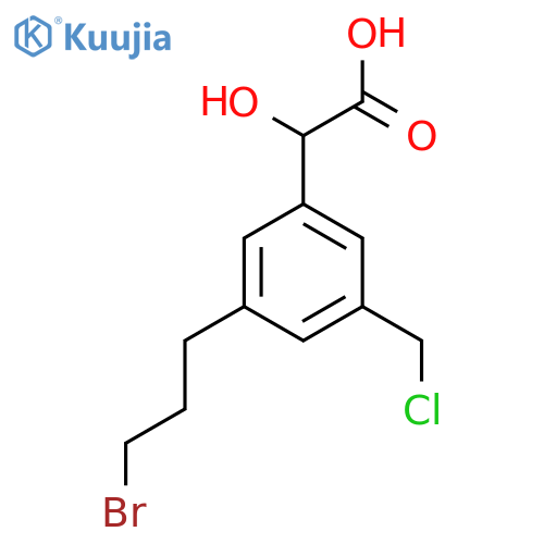 3-(3-Bromopropyl)-5-(chloromethyl)mandelic acid structure