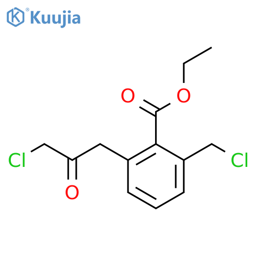 Ethyl 2-(3-chloro-2-oxopropyl)-6-(chloromethyl)benzoate structure