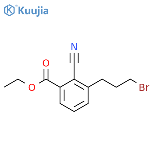 Ethyl 3-(3-bromopropyl)-2-cyanobenzoate structure