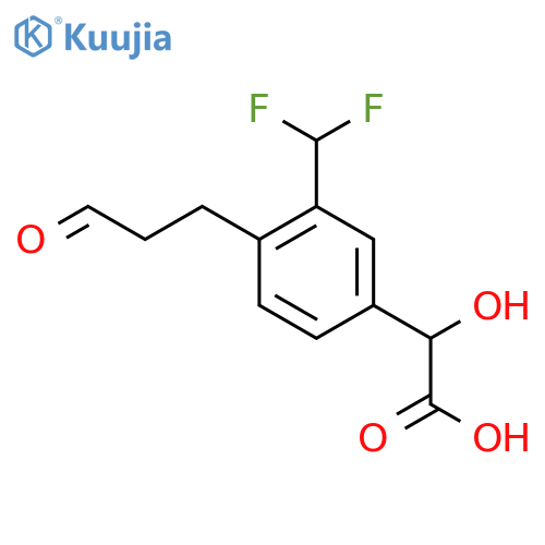 3-(Difluoromethyl)-4-(3-oxopropyl)mandelic acid structure