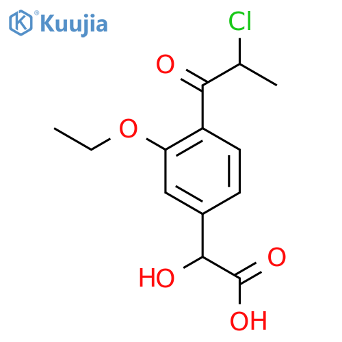 4-(2-Chloropropanoyl)-3-ethoxymandelic acid structure
