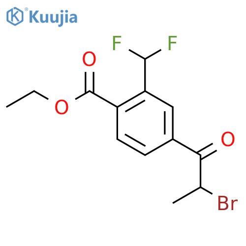 Ethyl 4-(2-bromopropanoyl)-2-(difluoromethyl)benzoate structure
