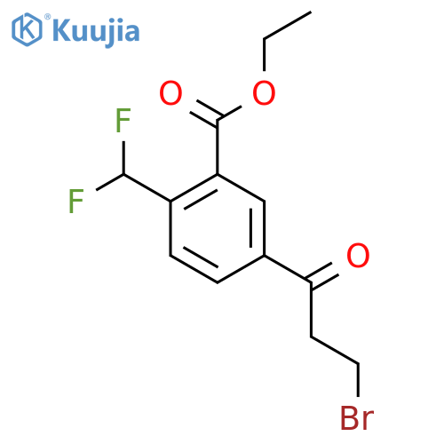 Ethyl 5-(3-bromopropanoyl)-2-(difluoromethyl)benzoate structure