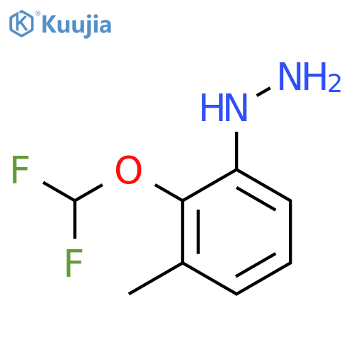 2-(Difluoromethoxy)-3-methylphenylhydrazine structure