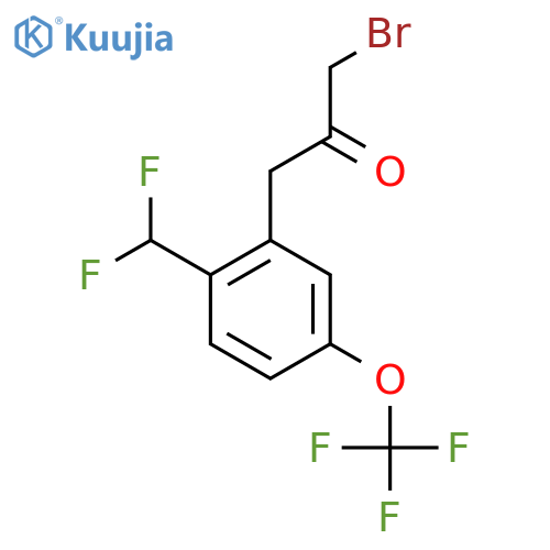 1-Bromo-3-(2-(difluoromethyl)-5-(trifluoromethoxy)phenyl)propan-2-one structure