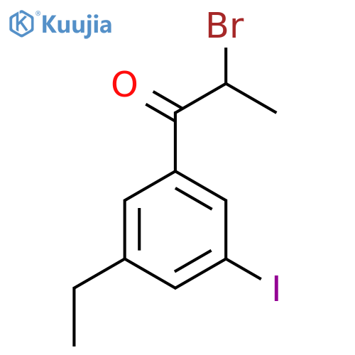 2-Bromo-1-(3-ethyl-5-iodophenyl)propan-1-one structure