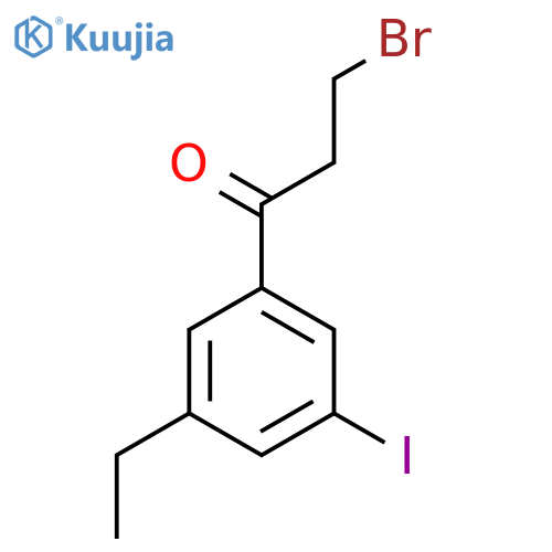 3-Bromo-1-(3-ethyl-5-iodophenyl)propan-1-one structure