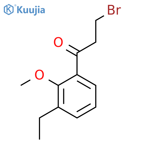 3-Bromo-1-(3-ethyl-2-methoxyphenyl)propan-1-one structure