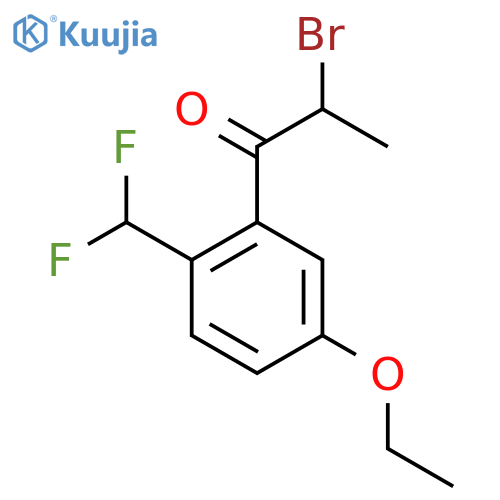 2-Bromo-1-(2-(difluoromethyl)-5-ethoxyphenyl)propan-1-one structure
