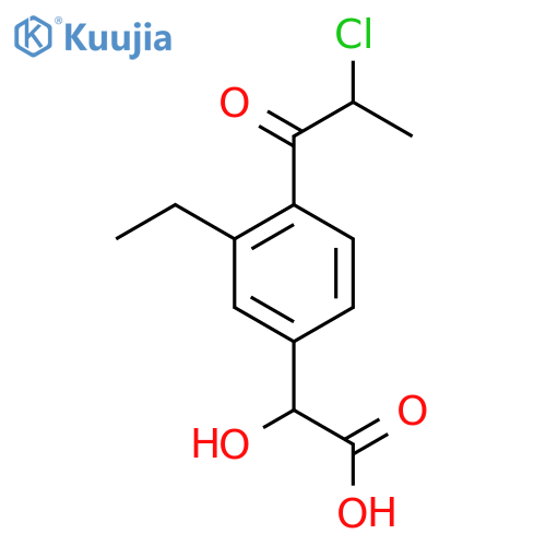 4-(2-Chloropropanoyl)-3-ethylmandelic acid structure