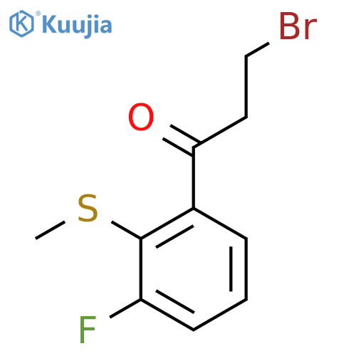 3-Bromo-1-(3-fluoro-2-(methylthio)phenyl)propan-1-one structure