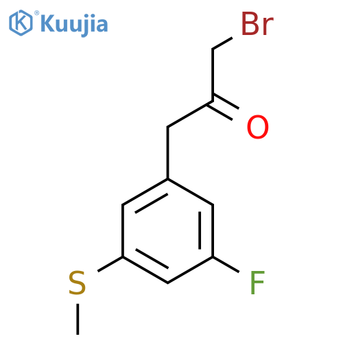1-Bromo-3-(3-fluoro-5-(methylthio)phenyl)propan-2-one structure