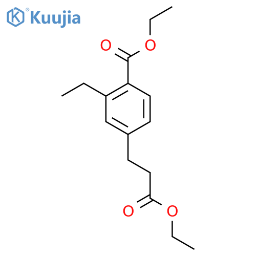 Ethyl 4-(3-ethoxy-3-oxopropyl)-2-ethylbenzoate structure