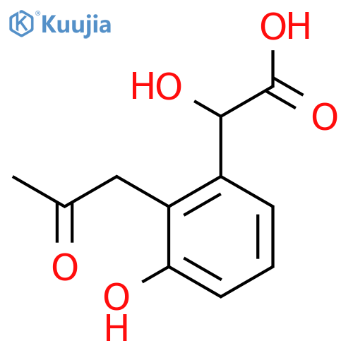 3-Hydroxy-2-(2-oxopropyl)mandelic acid structure