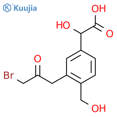 3-(3-Bromo-2-oxopropyl)-4-(hydroxymethyl)mandelic acid structure