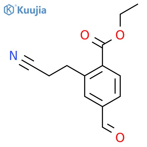 Ethyl 2-(2-cyanoethyl)-4-formylbenzoate structure