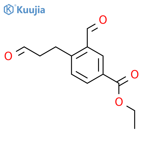 Ethyl 3-formyl-4-(3-oxopropyl)benzoate structure