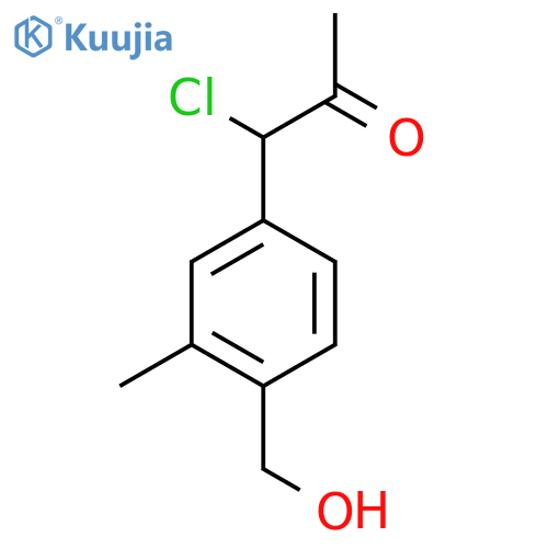 4-(1-Chloro-2-oxopropyl)-2-methylbenzyl alcohol structure