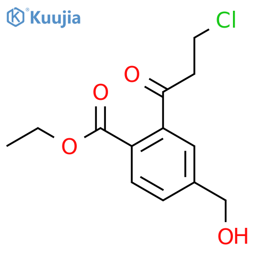 Ethyl 2-(3-chloropropanoyl)-4-(hydroxymethyl)benzoate structure