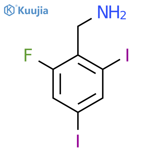 2,4-Diiodo-6-fluorobenzylamine structure