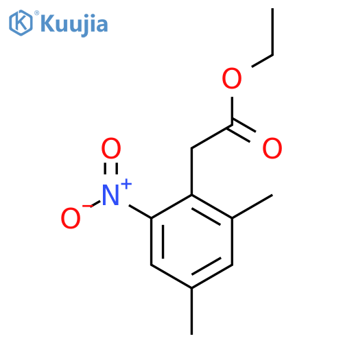 Ethyl 2,4-dimethyl-6-nitrophenylacetate structure