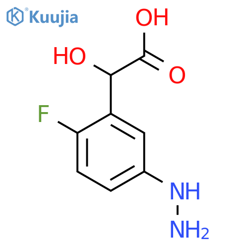 2-Fluoro-5-hydrazinylmandelic acid structure