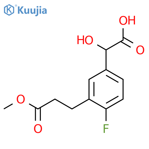 4-Fluoro-3-(3-methoxy-3-oxopropyl)mandelic acid structure