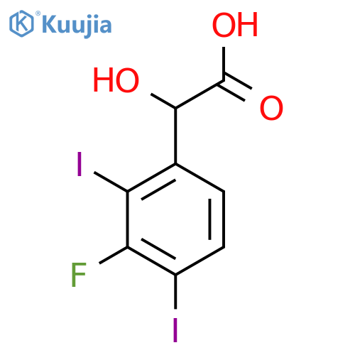 2,4-Diiodo-3-fluoromandelic acid structure