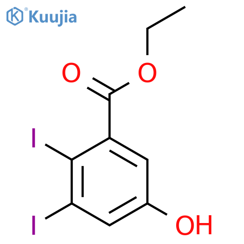Ethyl 2,3-diiodo-5-hydroxybenzoate structure
