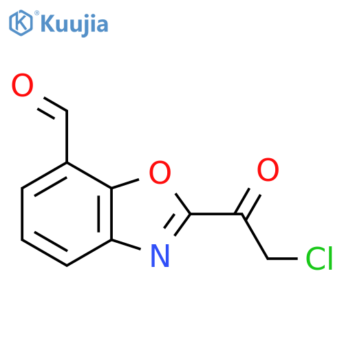 2-(2-Chloroacetyl)benzo[d]oxazole-7-carboxaldehyde structure