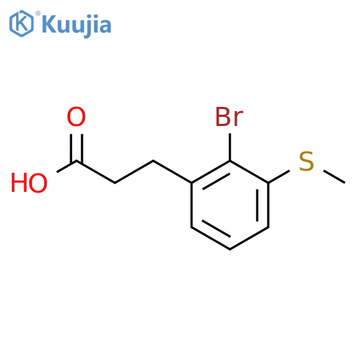 3-(2-Bromo-3-(methylthio)phenyl)propanoic acid structure
