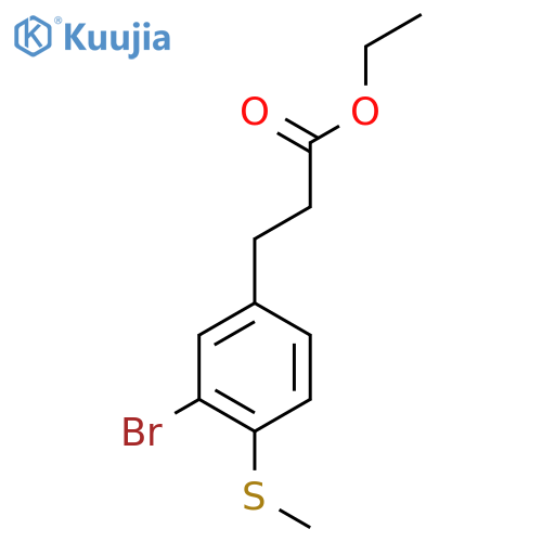 Ethyl 3-(3-bromo-4-(methylthio)phenyl)propanoate structure
