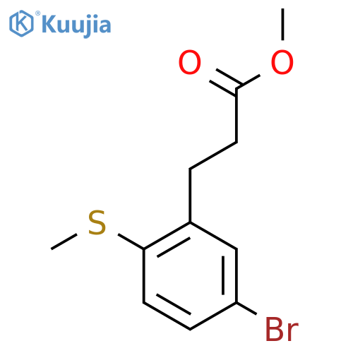 Methyl 3-(5-bromo-2-(methylthio)phenyl)propanoate structure