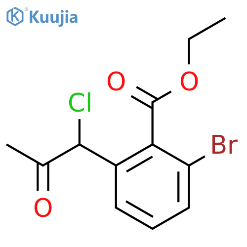 Ethyl 2-bromo-6-(1-chloro-2-oxopropyl)benzoate structure