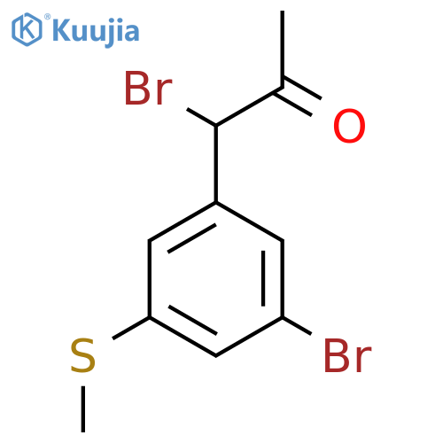 1-Bromo-1-(3-bromo-5-(methylthio)phenyl)propan-2-one structure
