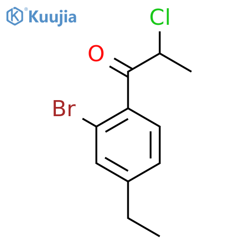 1-(2-Bromo-4-ethylphenyl)-2-chloropropan-1-one structure
