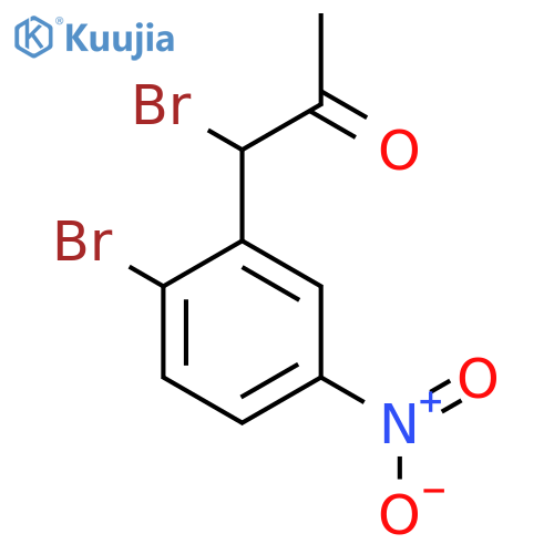 1-Bromo-1-(2-bromo-5-nitrophenyl)propan-2-one structure