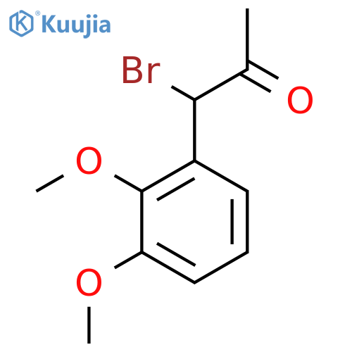 1-Bromo-1-(2,3-dimethoxyphenyl)propan-2-one structure