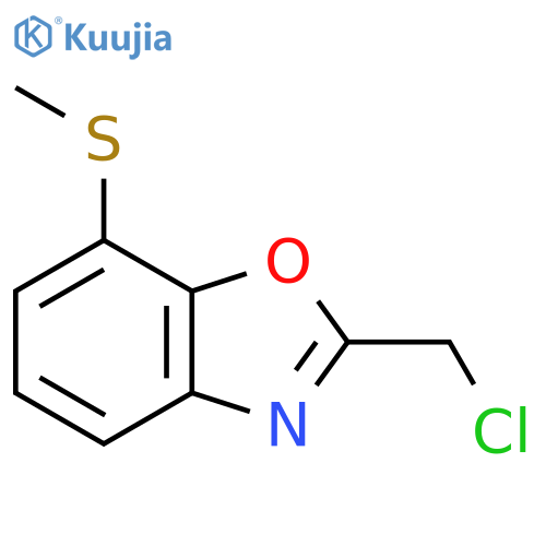 2-(Chloromethyl)-7-(methylthio)benzo[d]oxazole structure