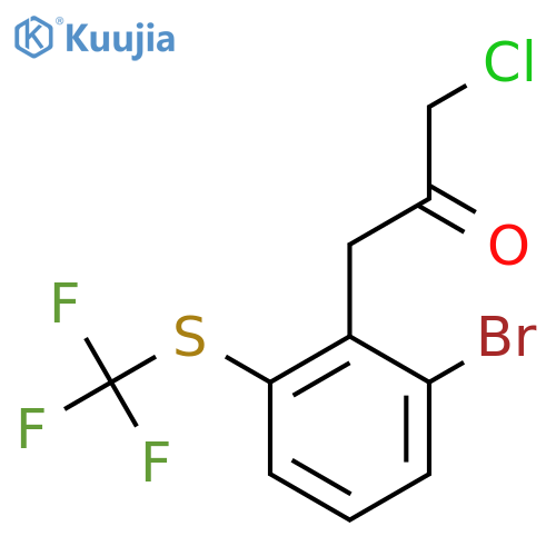 1-(2-Bromo-6-(trifluoromethylthio)phenyl)-3-chloropropan-2-one structure