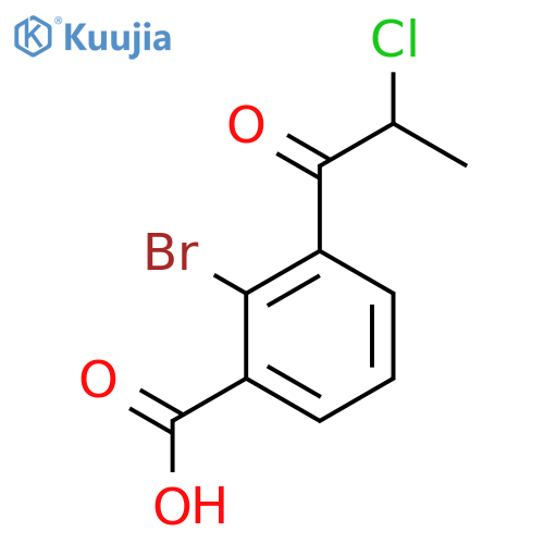 2-Bromo-3-(2-chloropropanoyl)benzoic acid structure