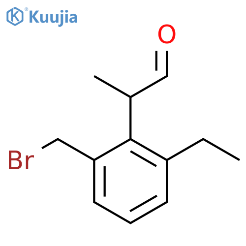 2-(Bromomethyl)-6-ethylphenylpropanal structure