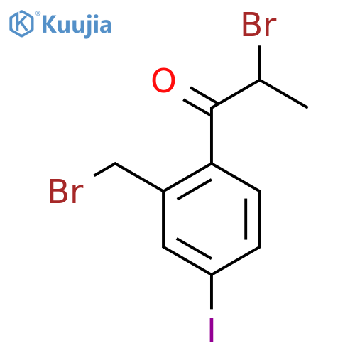 2-Bromo-1-(2-(bromomethyl)-4-iodophenyl)propan-1-one structure