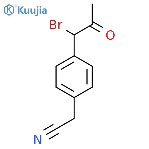 1-Bromo-1-(4-(cyanomethyl)phenyl)propan-2-one structure